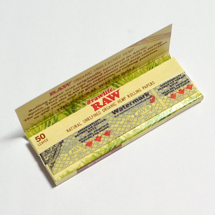 RAWペーパーORGANIC オーガニック1 1/4サイズ50枚入×5個セット長さ76mm×幅44mm(約)