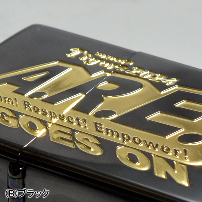 限定生産100個阪神タイガースZippo「A.R.E. GOES ON 2024」(B)ブラックHTZ-ARE GOES ON GD