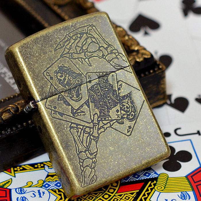 アンティークポーカーBS(ブラス)トランプPoker Skull