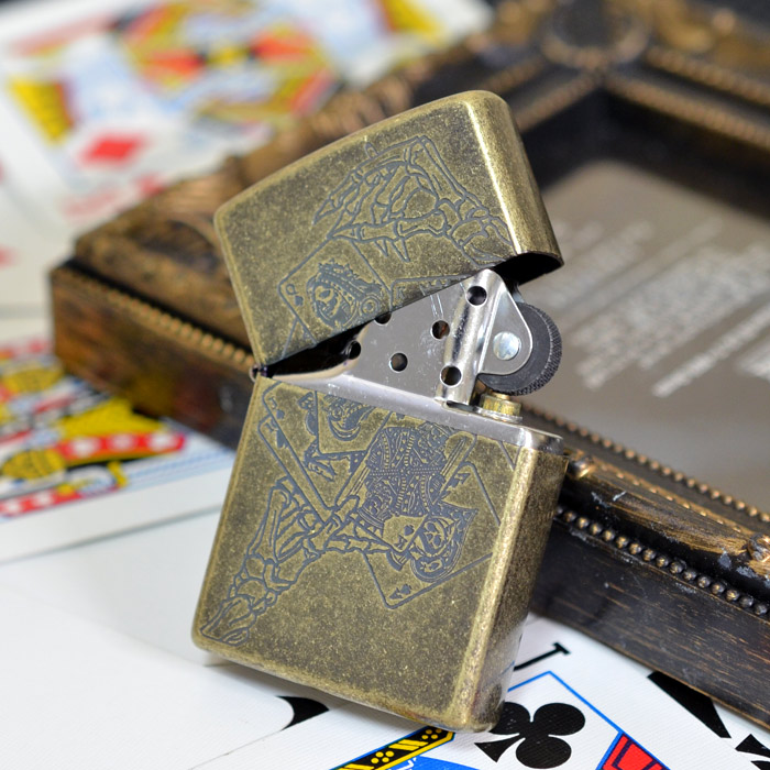 アンティークポーカーBS(ブラス)トランプPoker Skull