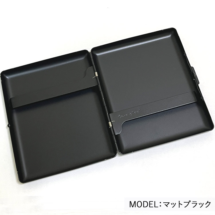 シガレットケース カジュアルメタル20 100mm×20本収納 マットブラック 1-92069-10