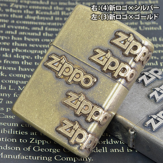 ジッポーロゴメタル 5pcsZL2-BB(3)新ロゴ×ゴールド
