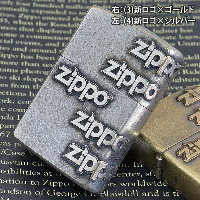 ジッポーロゴメタル 5pcsZL2-CB(4)新ロゴ×シルバー