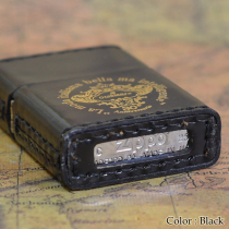 30個限定生産Orobianco オロビアンコ 30周年記念ZIPPO 本牛革巻き  Black（黒）