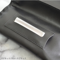 手巻きタバコ用ポーチ携帯用シャグポーチマグネットタイプペーパーホルダー付きクロコレッド