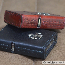 本牛革巻き手縫い クロスメタル ブラック・黒