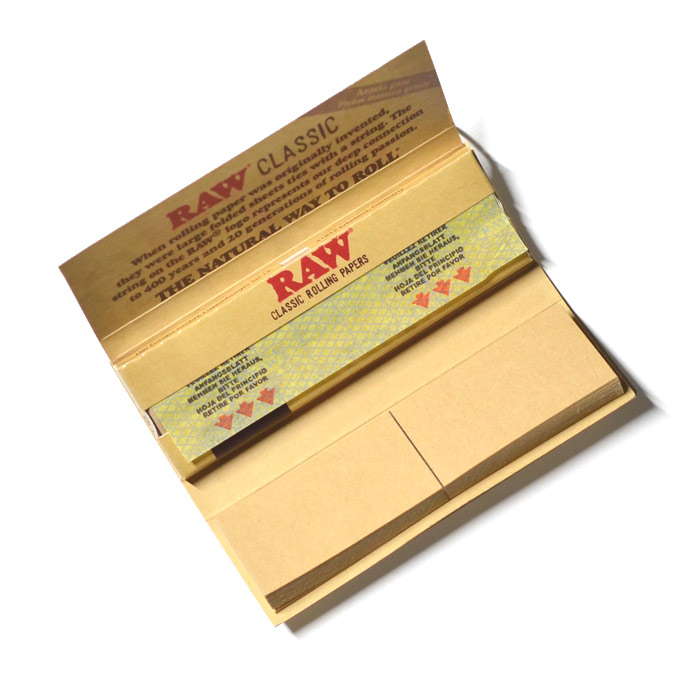 RAWペーパーCLASSIC クラシック1 1/4 +チップ各50枚入×5個セット長さ76mm×幅44mm(約)