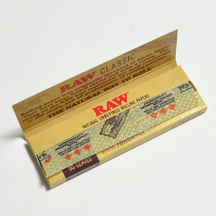 RAWペーパーCLASSIC クラシック1 1/4サイズ50枚入×5個セット長さ76mm×幅44mm(約)
