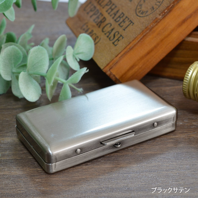 R.Y.O.ミニ手巻きタバコケースRYO CASE mini70mm(レギュラー)×12本収納 スリム用ブラックサテン1-23726-51